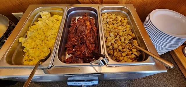 Meat, Eggs, Potatoes