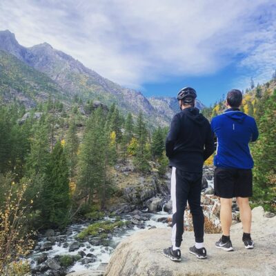 beautiful fall scenery on bike tour